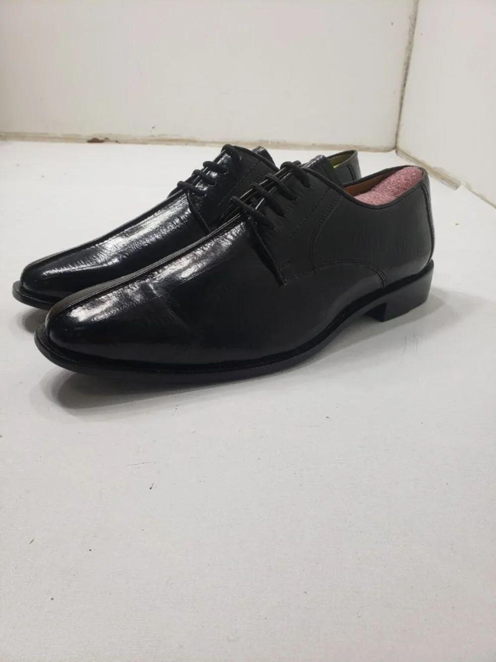 Giorgio Brutini Men's 10 M Black Leather Square Toe Lace Up Dress Shoes 210981